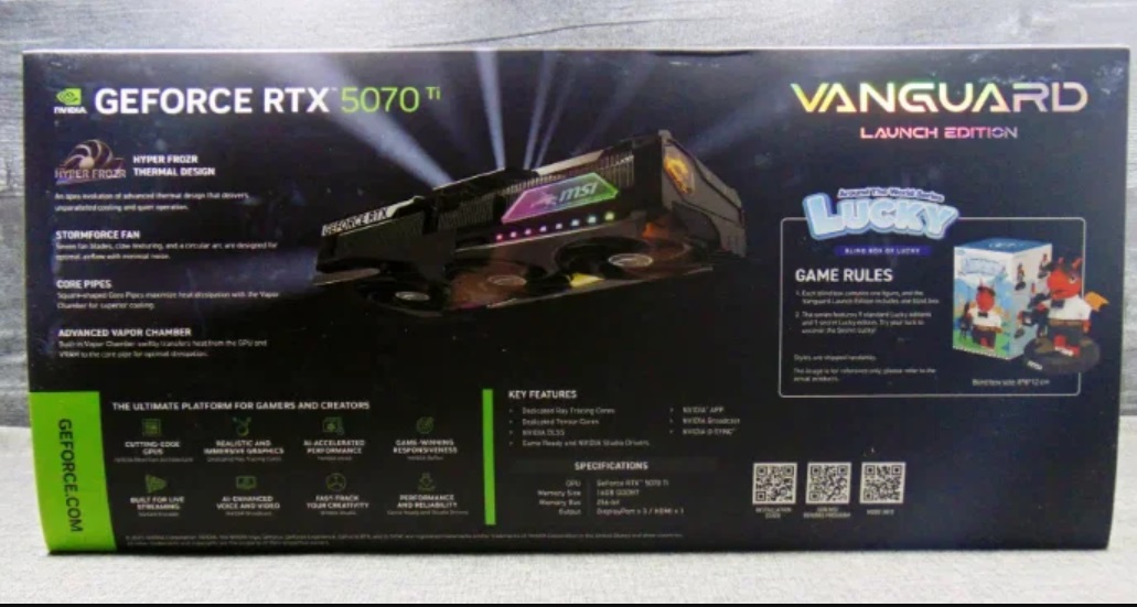 MSI GeForce RTX 5070 Ti VANGUARD SOC LAUNCH EDITION